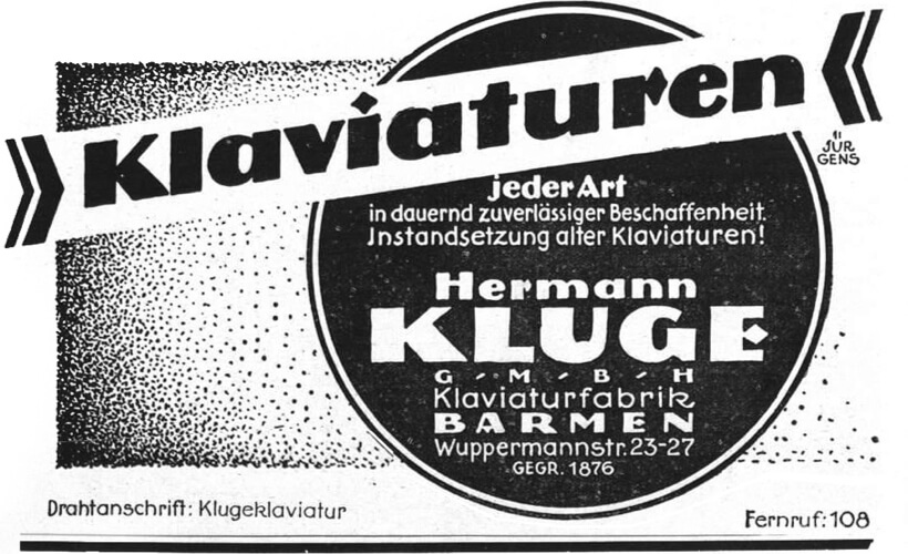 Kluge-Klaviaturen 1924